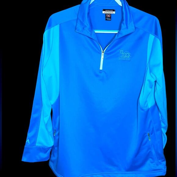Men’s Antigua Golf Jacket in Ocean Blue and Light Blue. Size XL - Picture 1 of 5